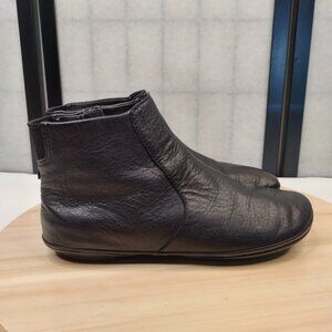 Camper Right Nina Black Leather Ankle Zip Boot Short Booties Women EU38 / US7.5